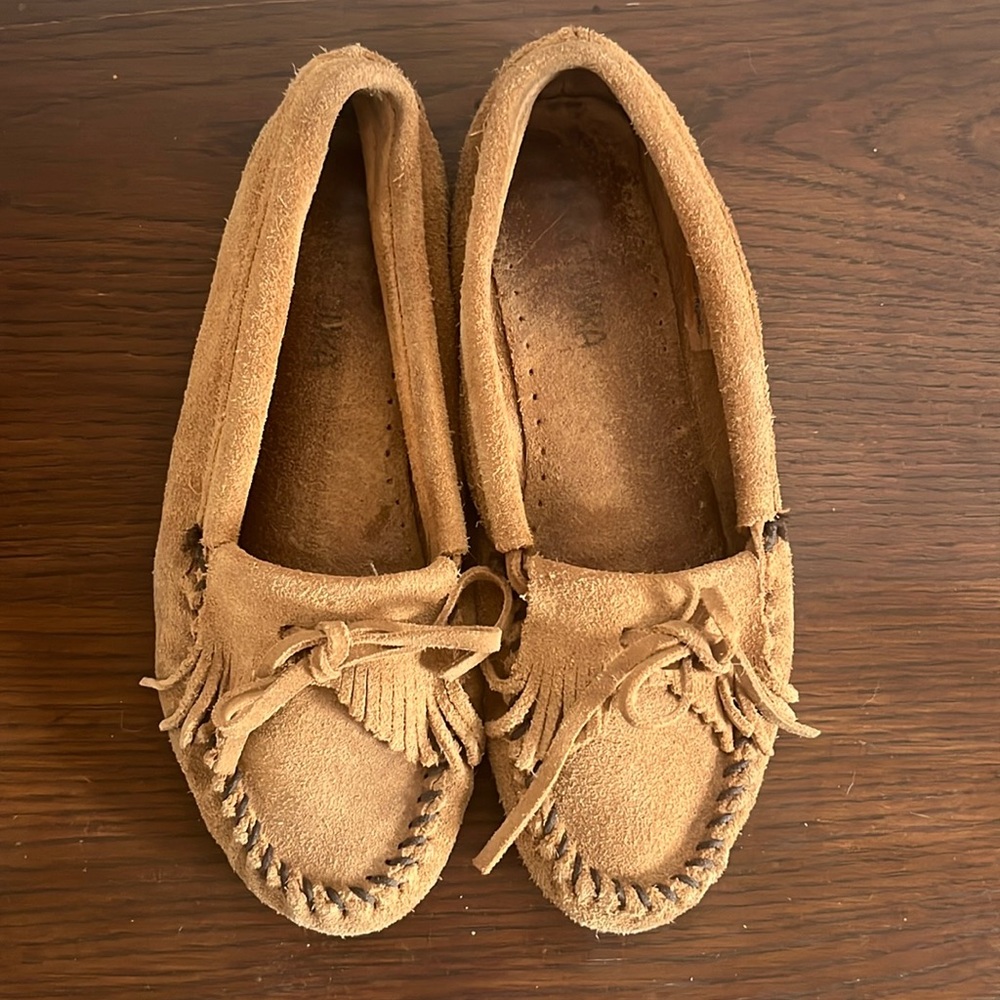 Minnetonka Kilty Suede Moccasins
